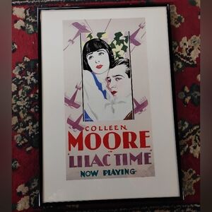 'Lilac Time" 1928 Silent Film Framed Vintage Movie Poster